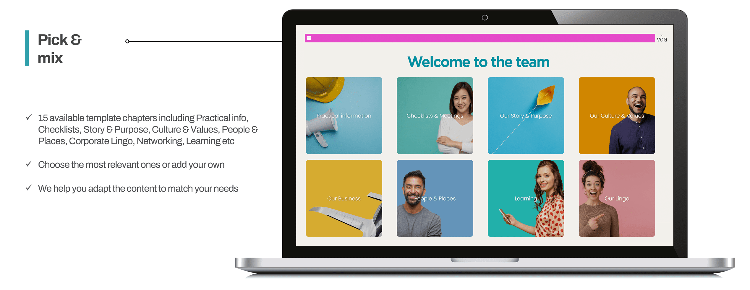 Content for an outstanding onboarding experience
