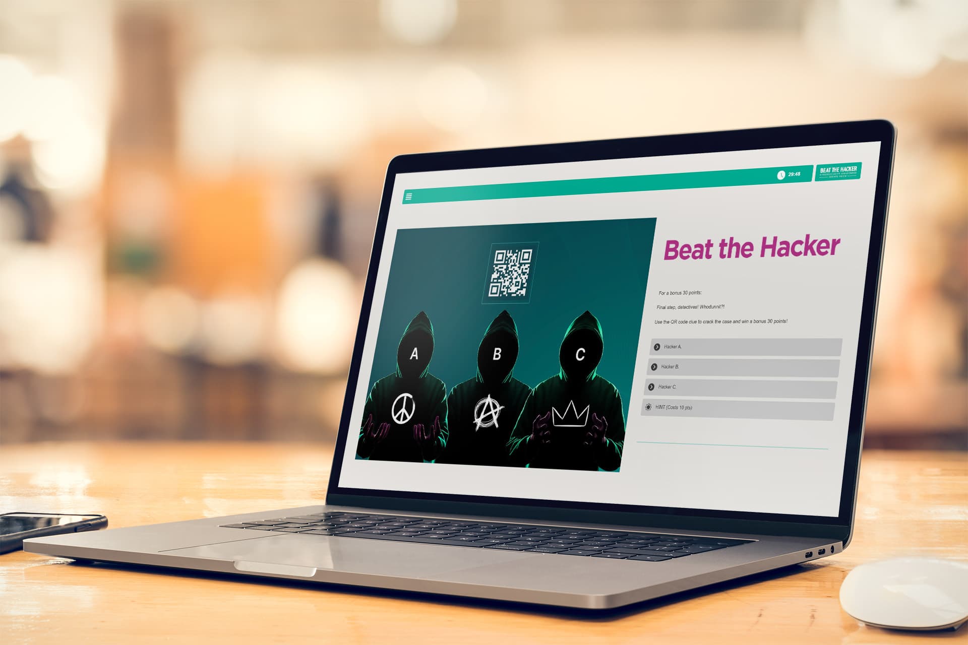 Beat the Hacker Cybersecurity Awareness Training Platform