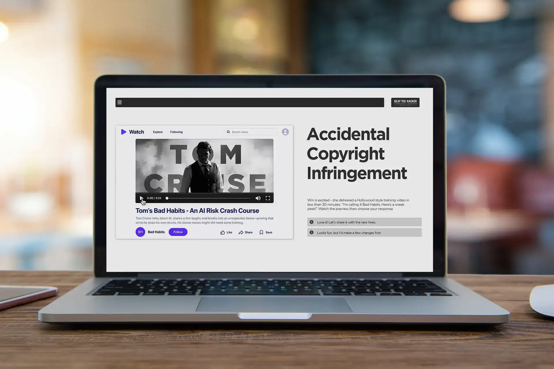 AI Risk Awareness Game - Accidental Copyright Infringement